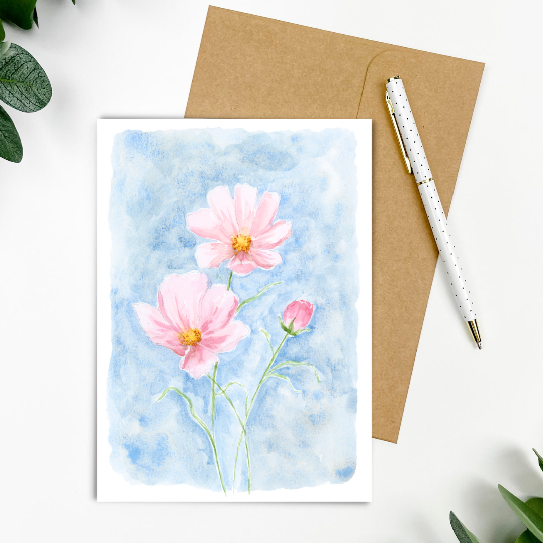 "Sweet Cosmos" Greeting Card 5x7"