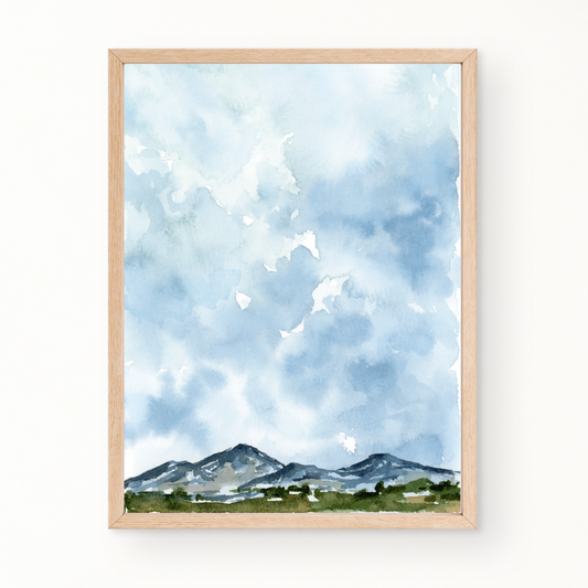 "Sunday Drive" Watercolor Landscape Fine Art Print