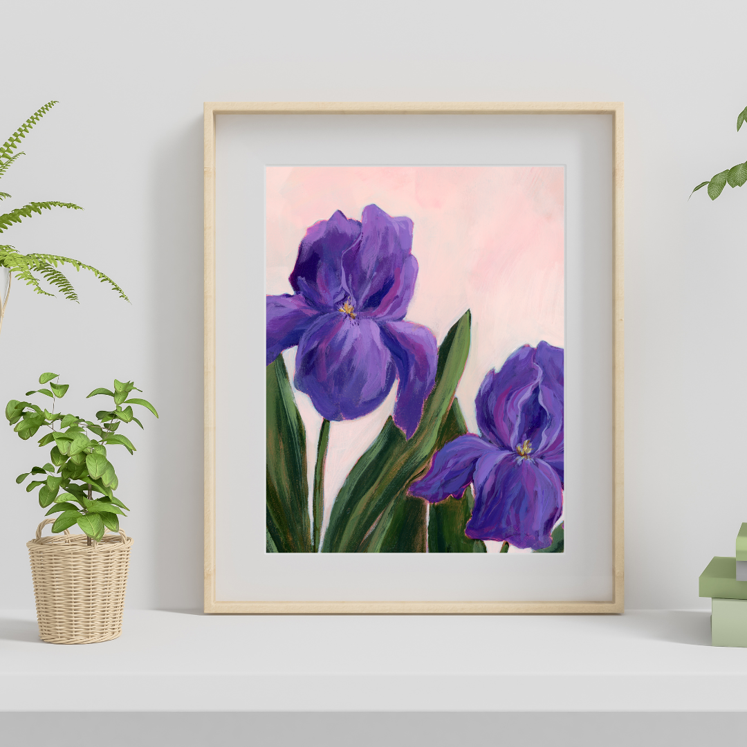 "Iris Contours" Floral Fine Art Print