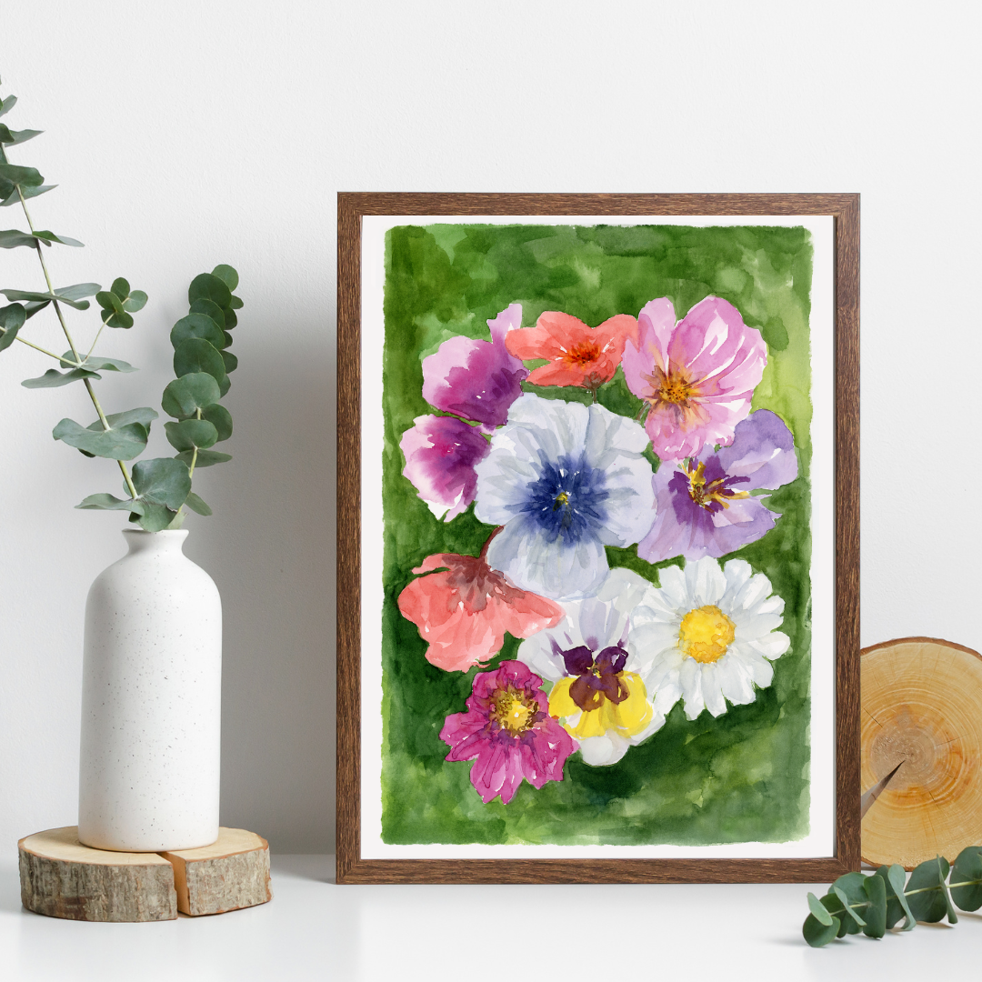 "Green Bouquet" Print