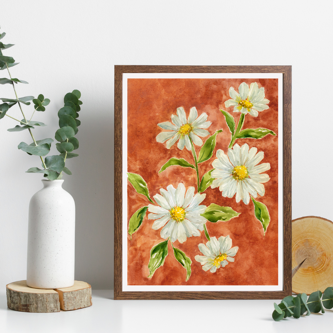 "Neutral Daisies" Print