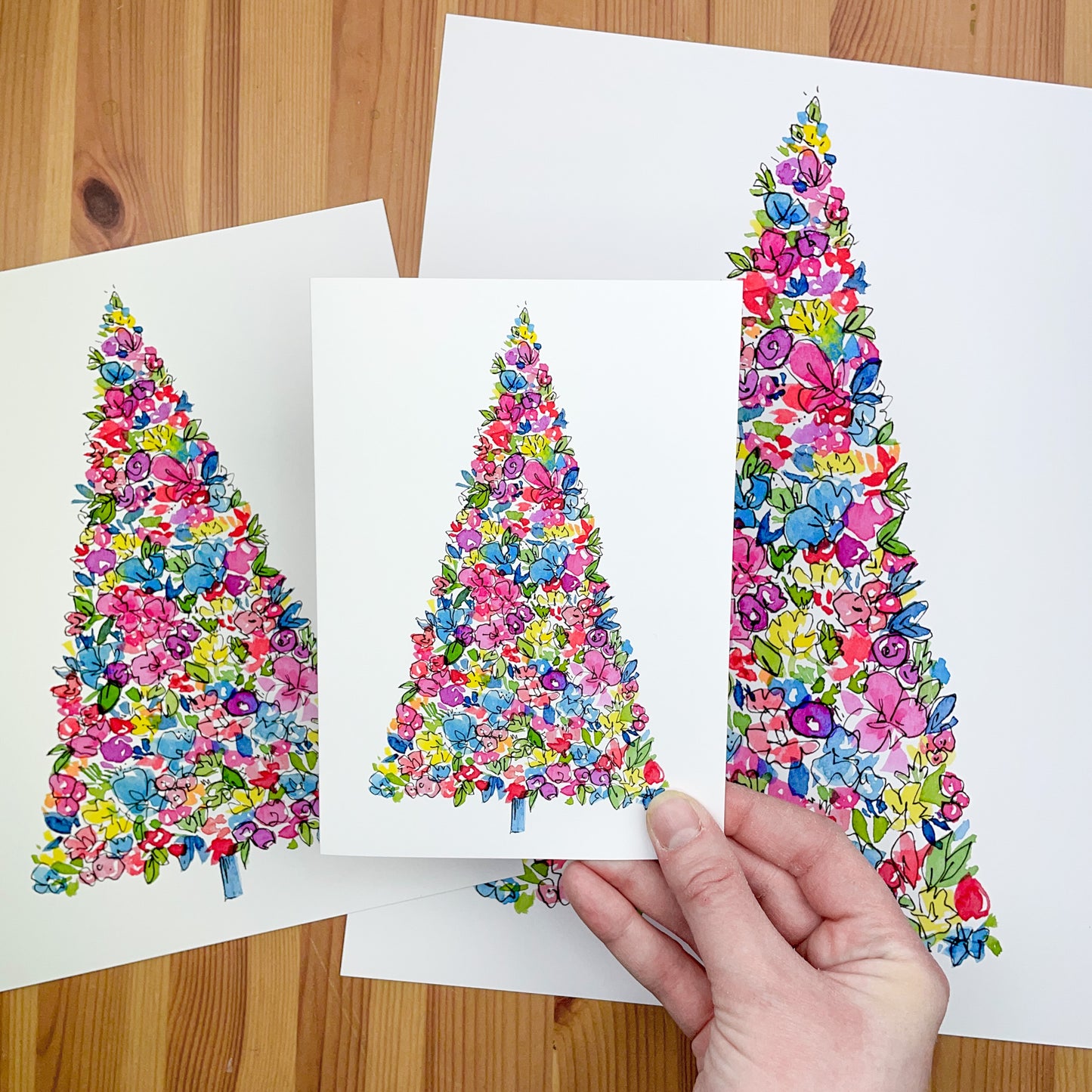 "Merry and Bright" Christmas Tree- Print