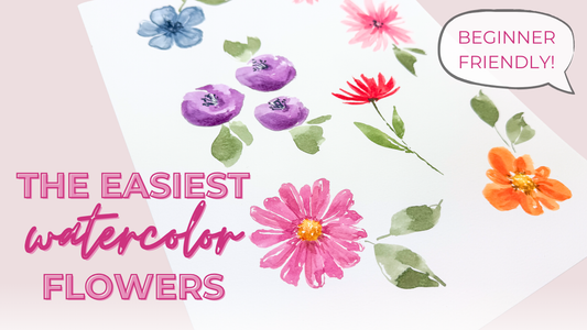 The Easiest Watercolor Flowers - Perfect for Beginners!