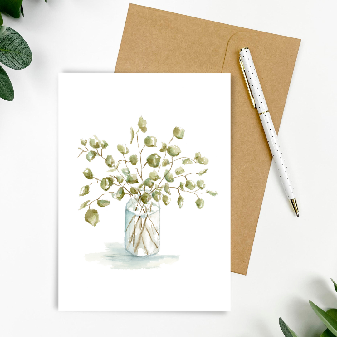 "Eucalyptus Simplicity" Greeting Card 5x7"