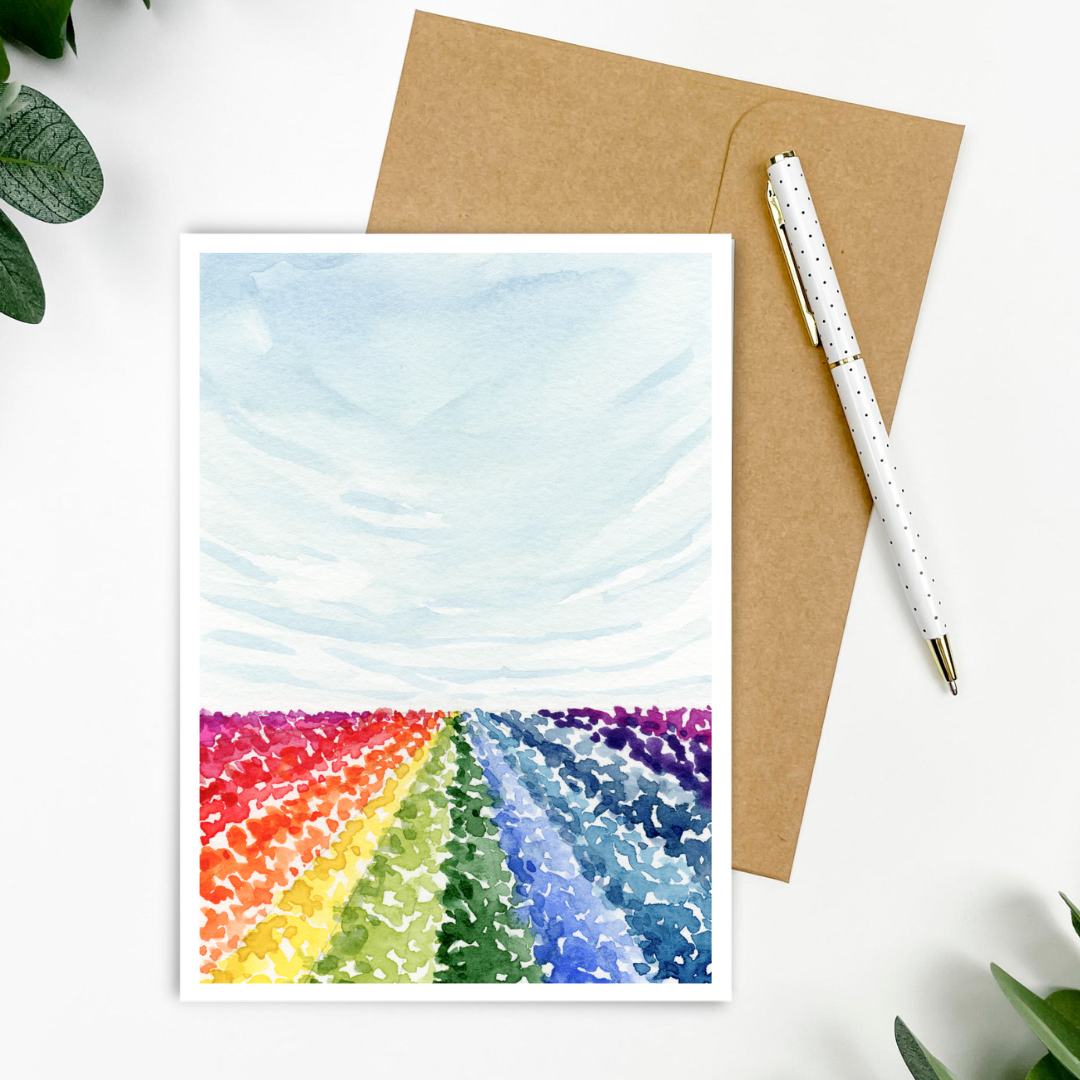 "Field of Rainbows" Greeting Card 5x7"