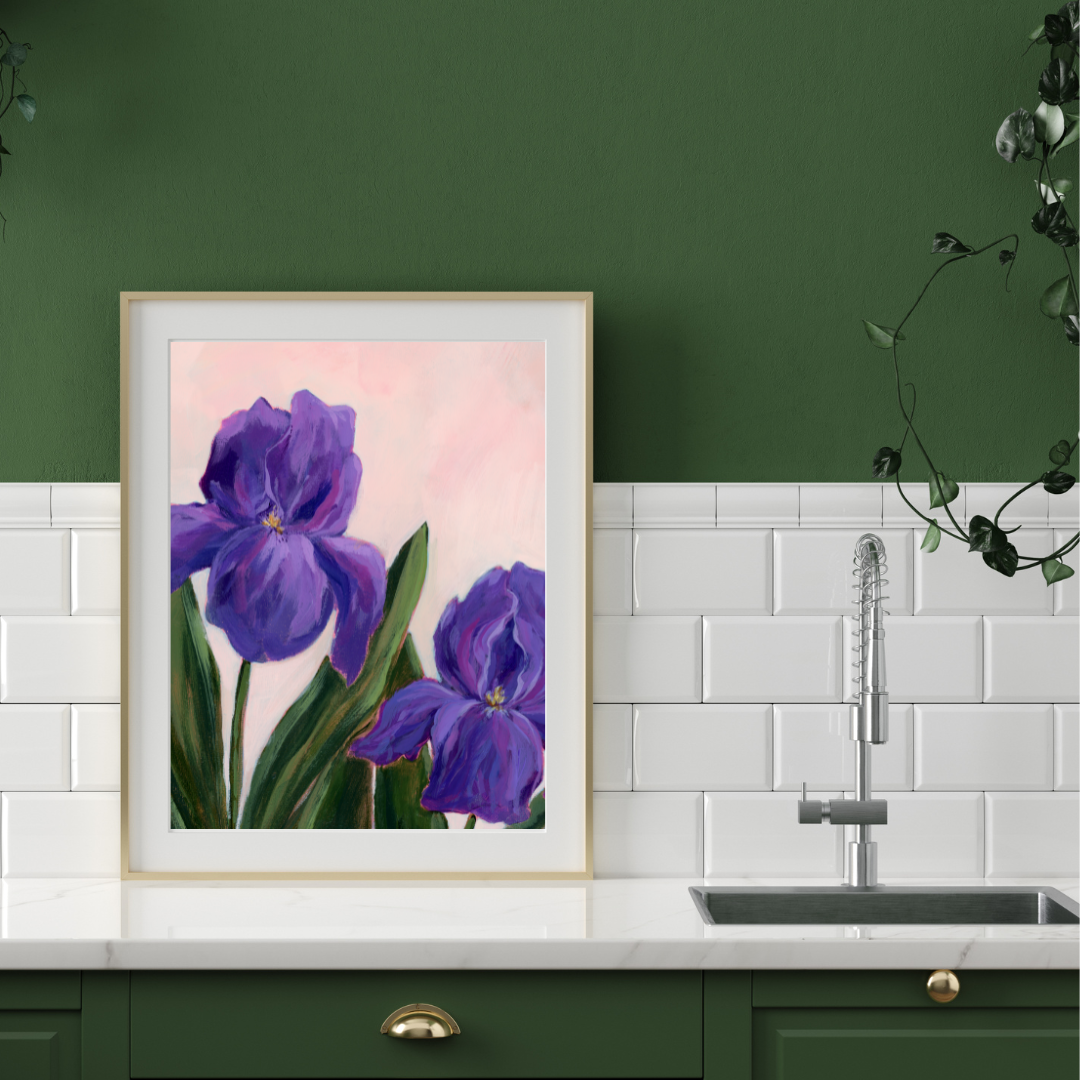 "Iris Contours" Floral Fine Art Print