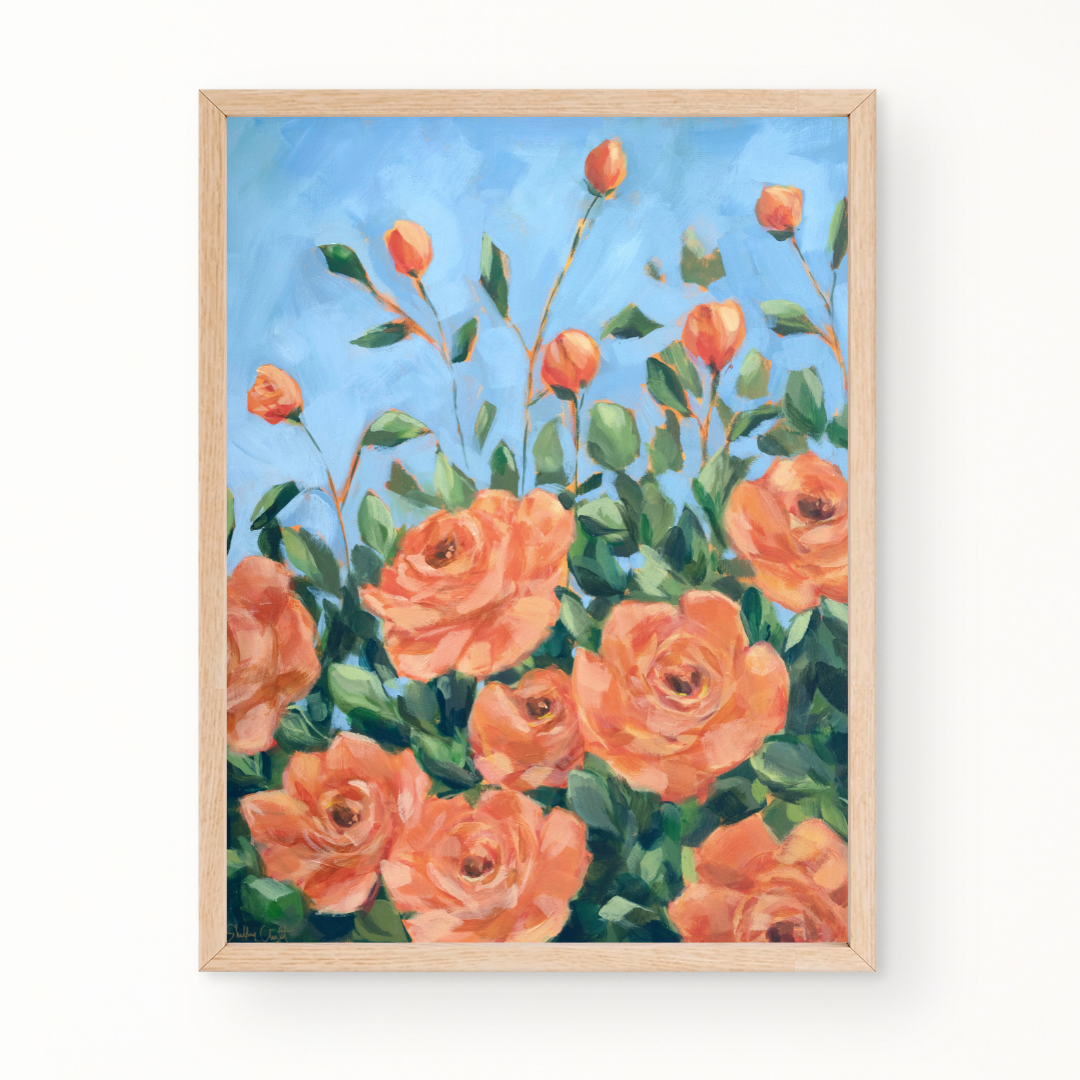 "Rose Contours" Floral Fine Art Print