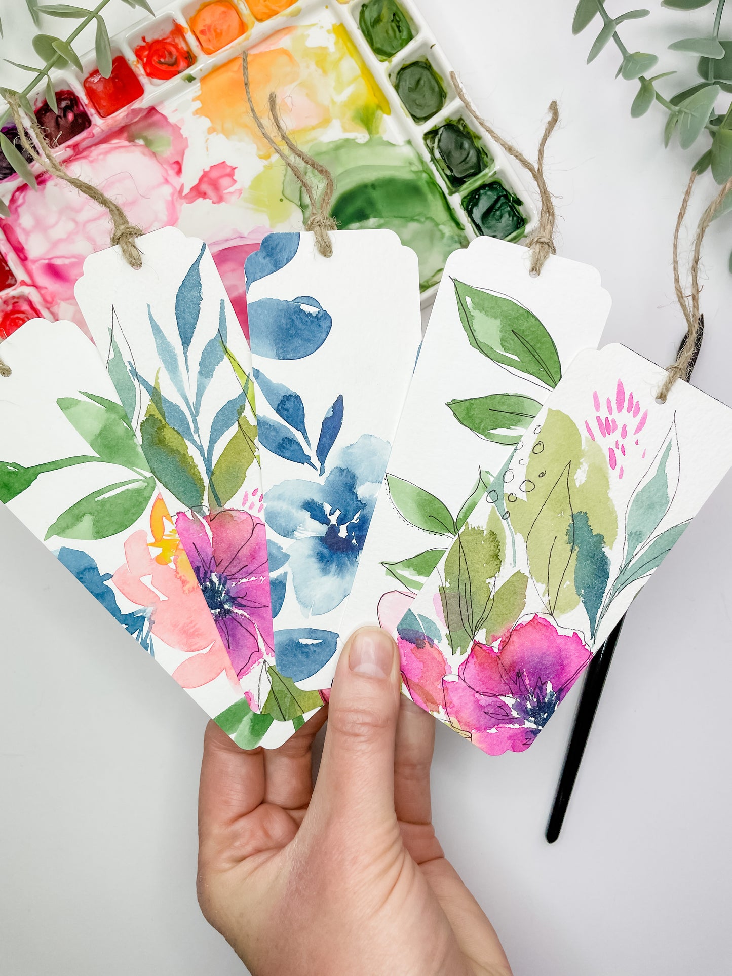 Watercolor Floral Bookmarks at Biscott’s in Daybreak