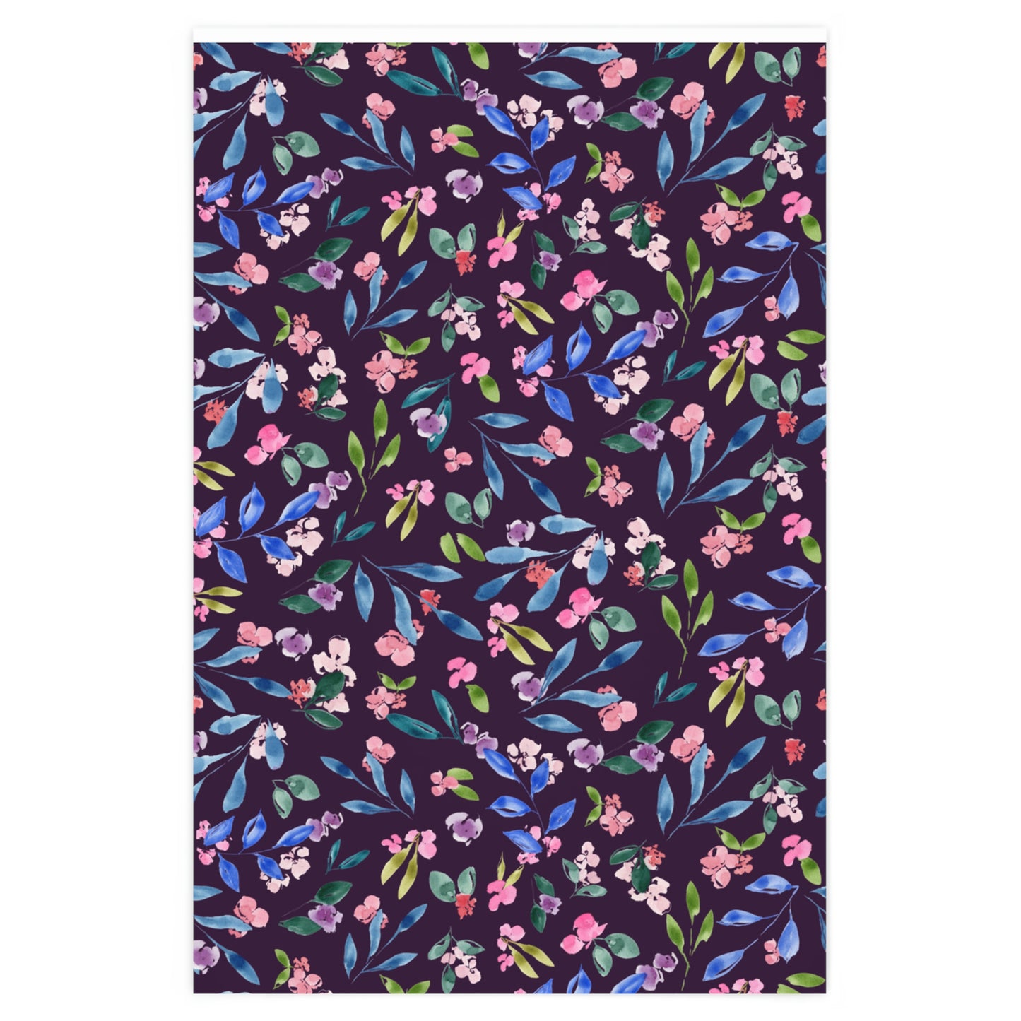 Loose Floral Wrapping Paper Burgundy
