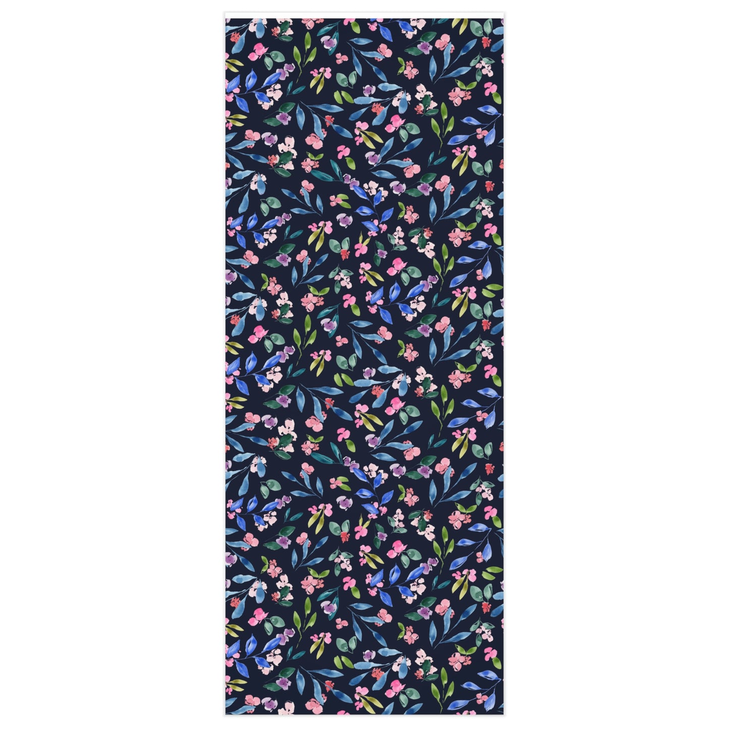 Loose Floral Wrapping Paper Blue