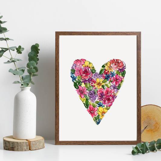 Floral Heart- Print