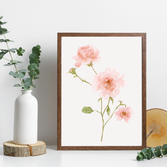 "Minimal Roses" Print