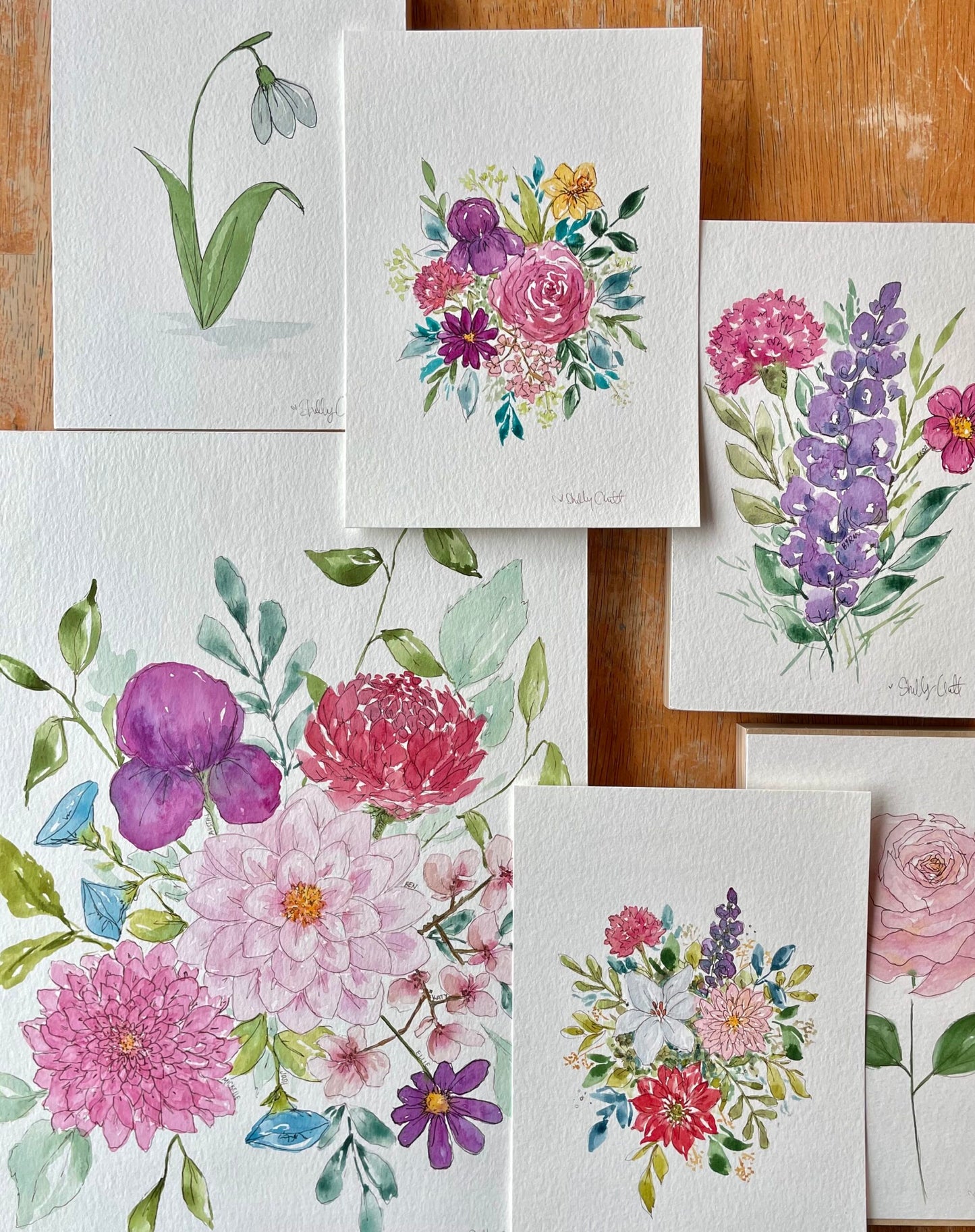 Custom Watercolor Floral Painting