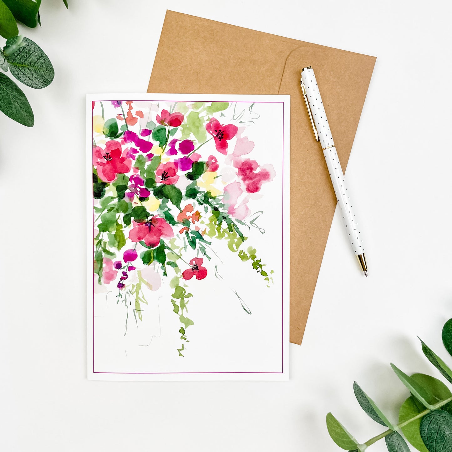 "Loose and Lovely" Floral Greeting Card 5x7"