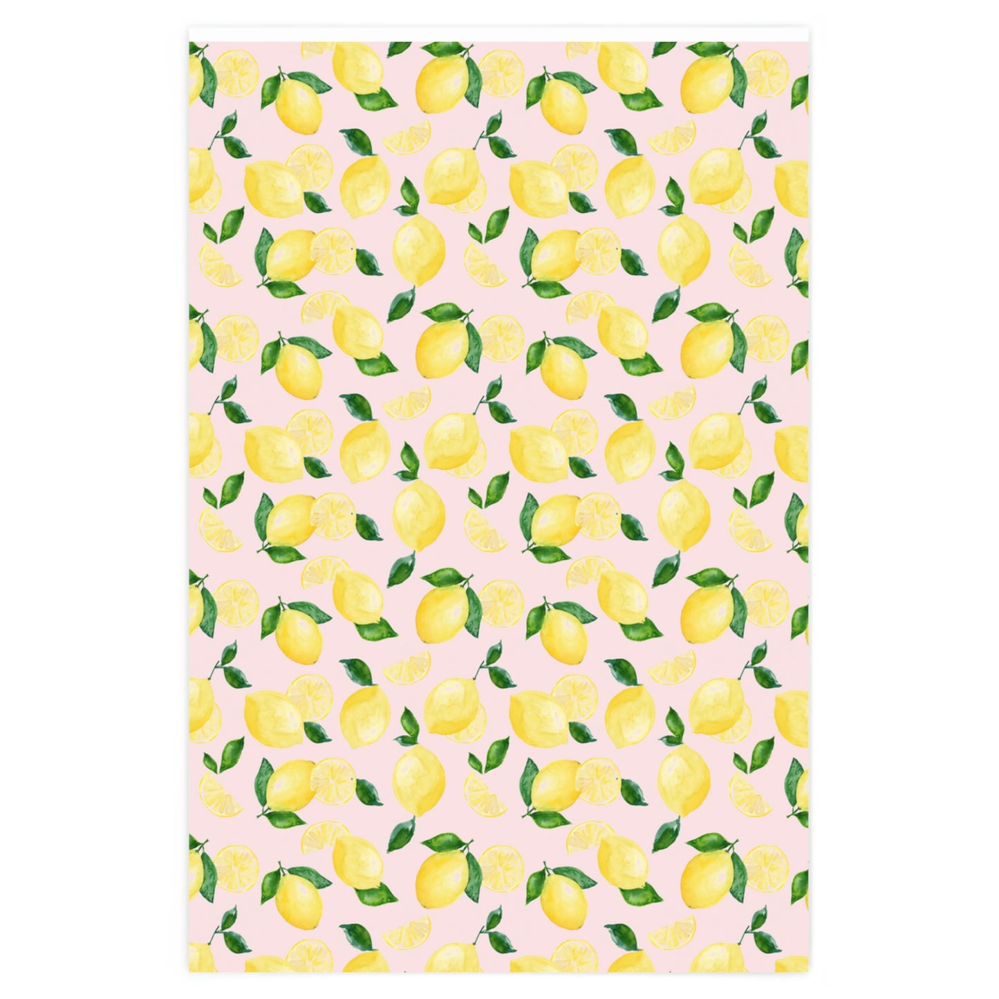 Lemons Wrapping Paper on Pink